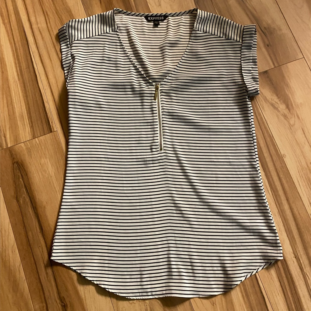 Express striped blouse—S